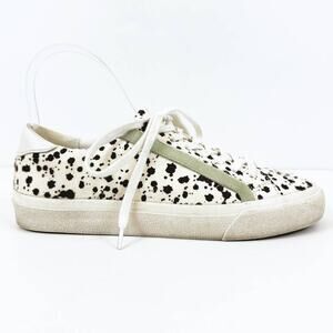 Madewell Sidewalk Low-Top Fashion Sneakers in Spatter-Painted Calf Hair Size 7.5